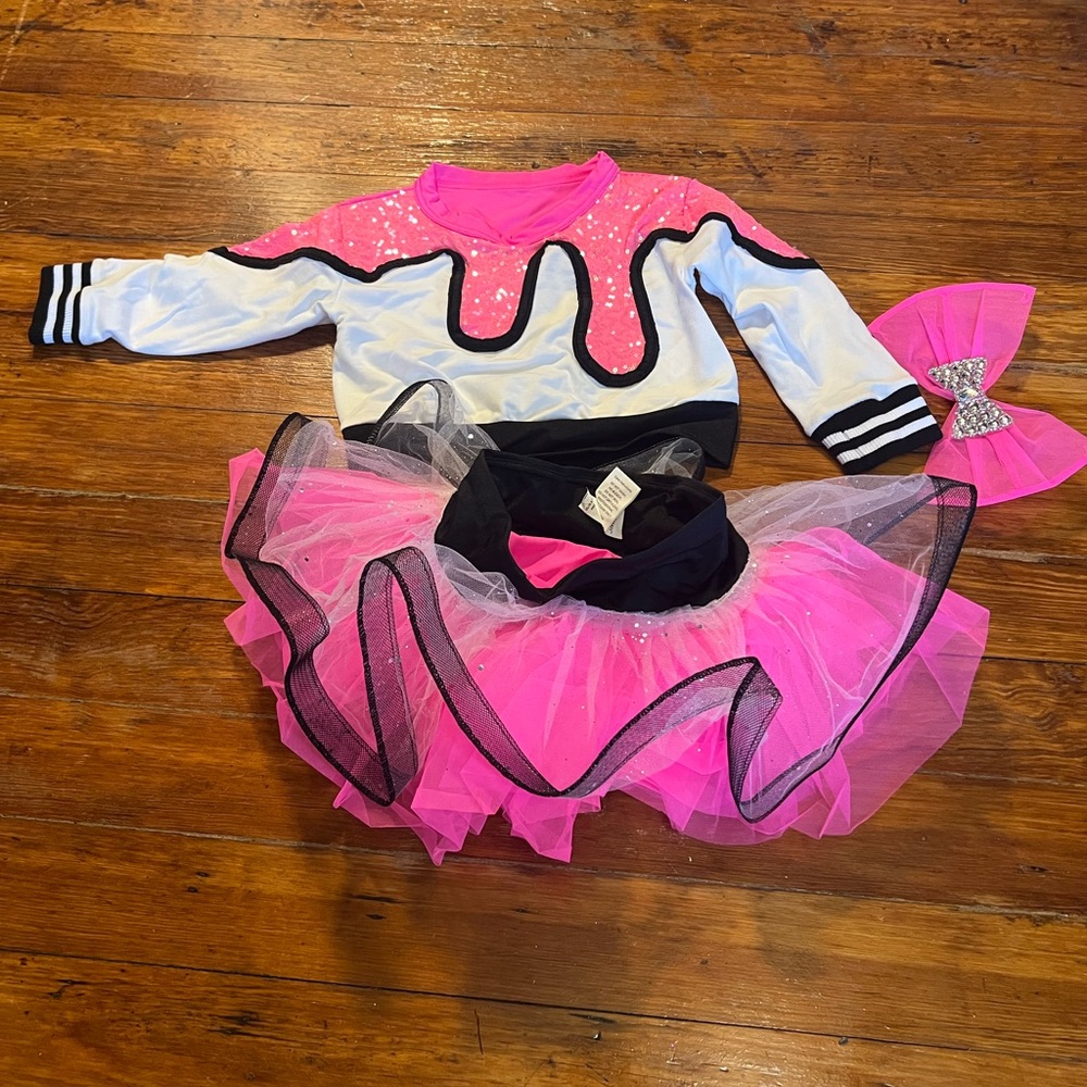 Weissman Pink and Black Dance Costume